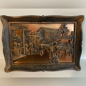 Vintage Coppercraft “Traveler’s Rest” wall hanging